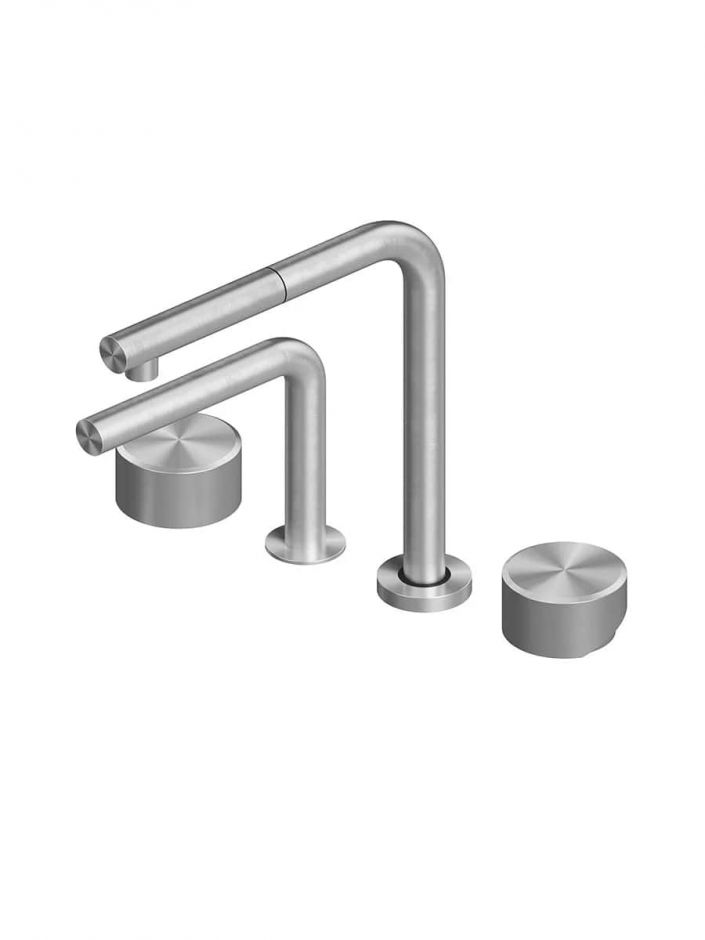 Изображение Кухонный смеситель Quadro design Idealaqua Inox 663.16.421.1 с изливом для фильтрованной воды