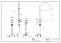 Смеситель для кухонной мойки встраиваемый Quadro design Idealaqua Inox 2.543.12.600 схема 5