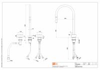 Кухонный смеситель встраиваемый Quadro design Idealaqua Inox 563.23.700 дистанционный схема 9