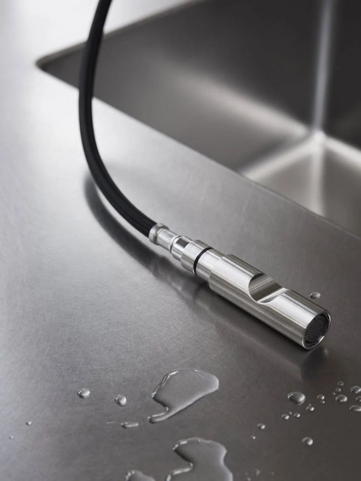 Кухонный смеситель встраиваемый Quadro design Idealaqua Inox 2.563.23.700 ФОТО