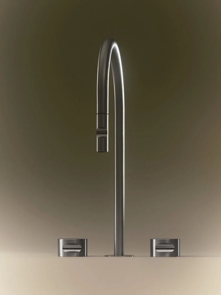 Кухонный смеситель встраиваемый Quadro design Idealaqua Inox 2.563.23.700 ФОТО