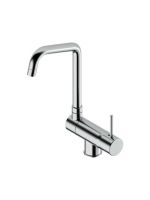 Кухонный смеситель Quadro design Kitchen Brass 137 CR для мойки под окном схема 1