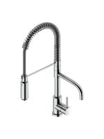 Смеситель для кухонной мойки Quadro design Kitchen Brass 270 CR с пружиной и двухструйным душем схема 1 Смеситель для кухонной мойки Quadro design Kitchen Brass 270 CR с пружиной и двухструйным душем схема 1