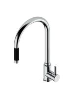 Кухонный смеситель Quadro design Kitchen Brass 277 CR с выдвижным изливом схема 1