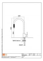 Кухонный смеситель Quadro design Kitchen Brass 277 CR с выдвижным изливом схема 2