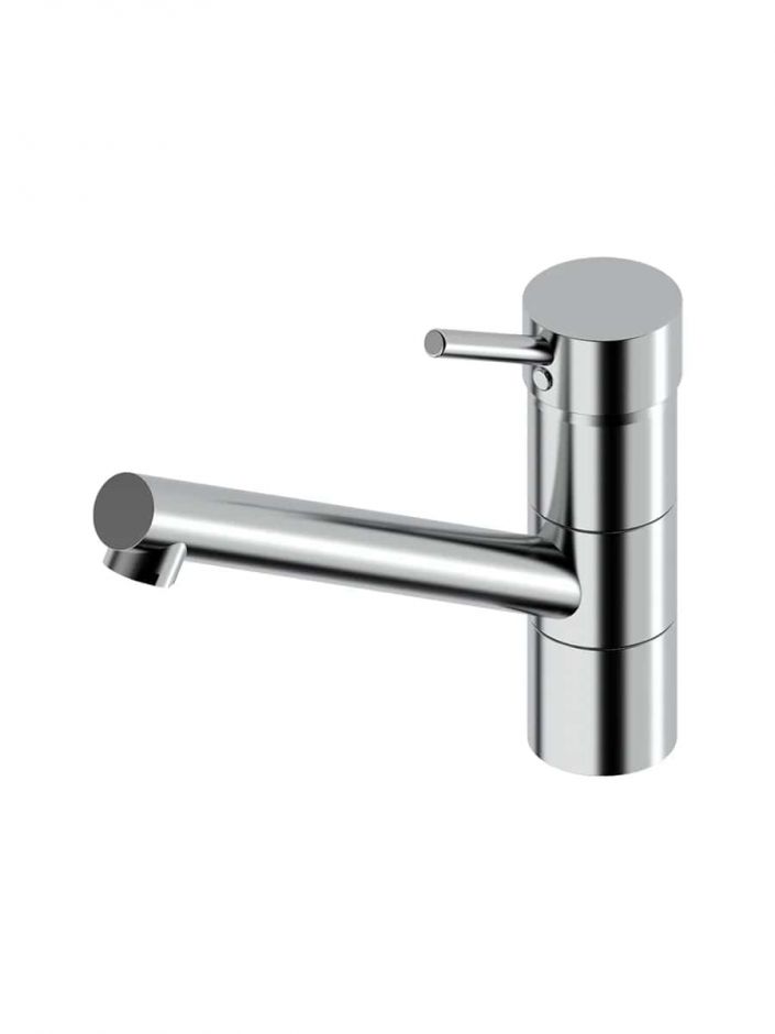 Смеситель для кухонной мойки Quadro design Kitchen Brass 293KG/1 CR поворотный излив