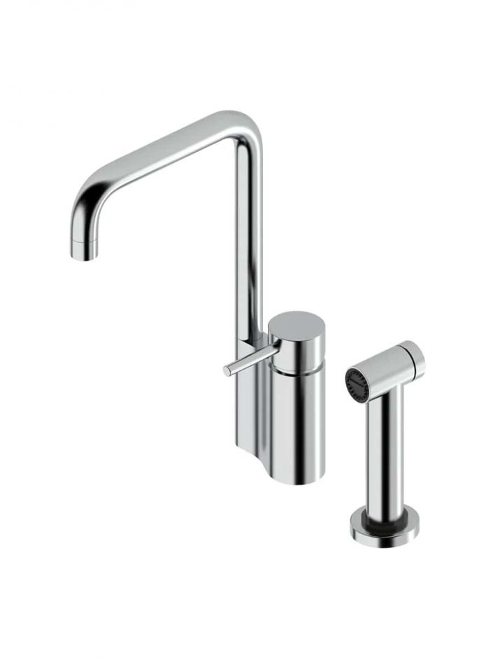 Изображение Кухонный смеситель Quadro design Kitchen Brass 95+DC039.2 с выдвижным душем