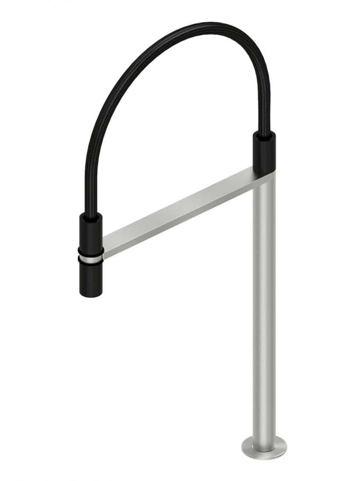 Изображение Излив кухонного смесителя Quadro design Kitchen Inox BC500 с гибким шлангом