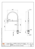 Излив кухонного смесителя Quadro design Kitchen Inox BC500 с гибким шлангом схема 2