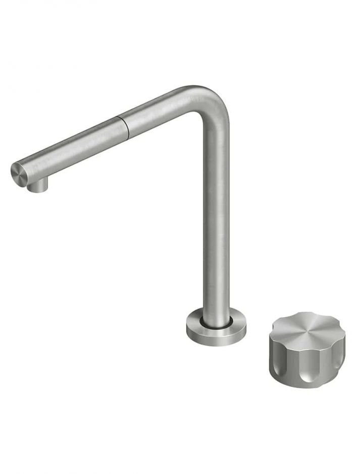 Изображение Смеситель для кухонной мойки Quadro design Kitchen Inox 463.17.420 выдвижной излив