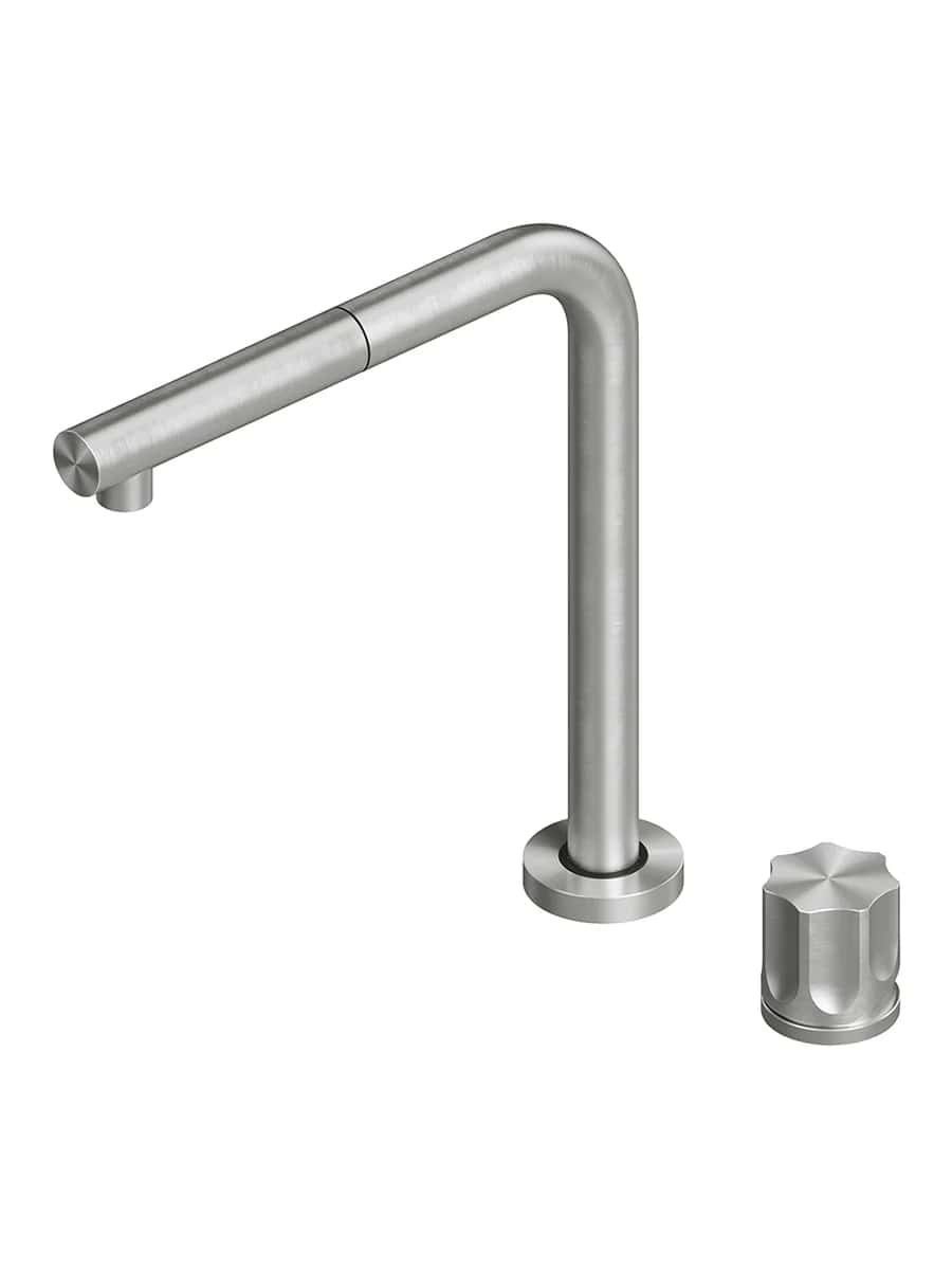 Кухонный смеситель Quadro design Kitchen Inox 443.17.420 дистанционное управление цена от 118 710 ₽ Фото Кухонный смеситель Quadro design Kitchen Inox 443.17.420 дистанционное управление