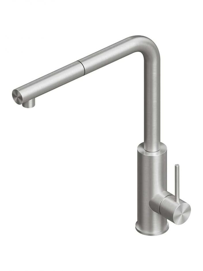 Кухонный смеситель Quadro design Kitchen Inox 669 с выдвижным изливом