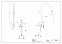 Кухонный смеситель Quadro design Kitchen Inox 463.23.700 с выдвижным изливом схема 12 Кухонный смеситель Quadro design Kitchen Inox 463.23.700 с выдвижным изливом схема 12