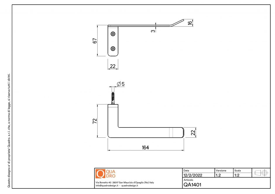 Бумагодержатель Quadro design Eccetera QA1401 ФОТО