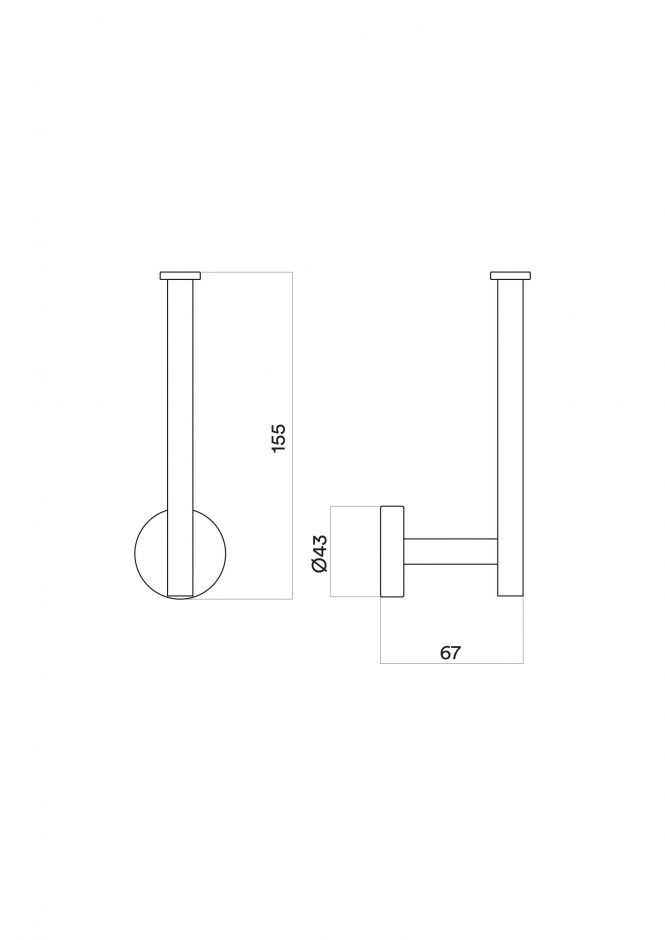 Бумагодержатель Quadro design Accessories QA404 вертикальный ФОТО