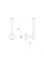 Бумагодержатель Quadro design Accessories QA404 вертикальный схема 5