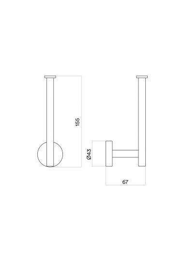 Бумагодержатель Quadro design Accessories QA404 вертикальный схема 5