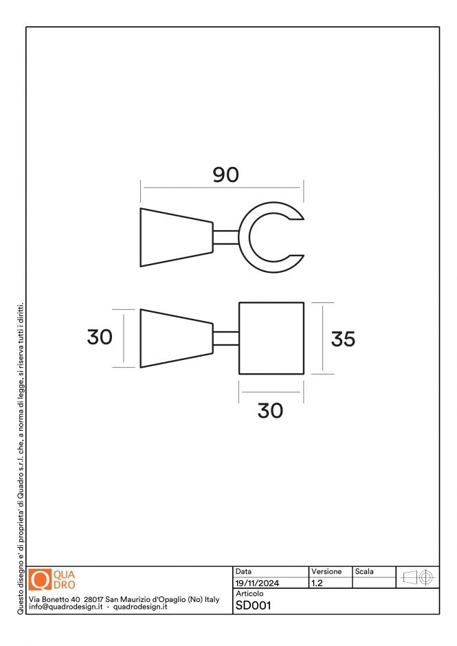 Держатель лейки Quadro design Shower SD001 AS ФОТО