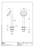 Душевая лейка для смесителя на борт ванны Quadro design Shower DC021.0KIT схема 4