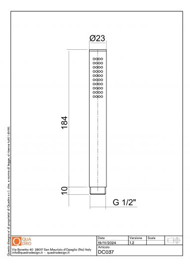 Ручная душевая лейка Quadro design Shower DC037 схема 5