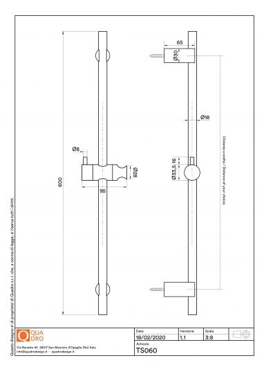 Штанга для душа Quadro design Shower TS60.00 схема 5