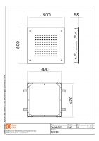 Верхний душ Quadro design Shower SF038 квадратный схема 4