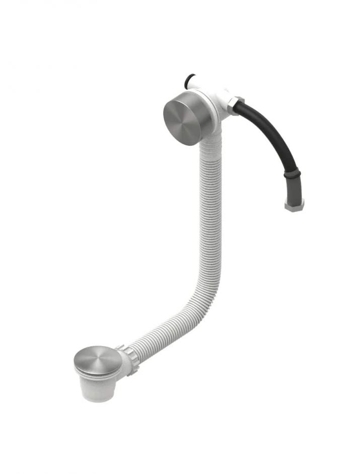 Изображение Слив-перелив для ванны Quadro design Complements CS008 AS заглушка «клик-клак»