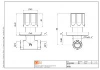 Настенный запорный клапан 1/2" Quadro design Complements 1700 схема 4