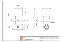 Настенный запорный клапан 1/2" Quadro design Complements 1600 схема 5 Настенный запорный клапан 1/2" Quadro design Complements 1600 схема 5