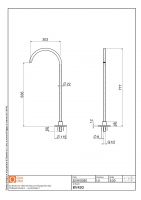 Напольный излив для ванны Quadro design Complements BV420 AS схема 2