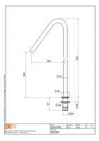 Излив поворотный высокий Quadro design Complements BC204 схема 2
