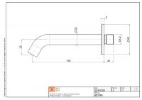 Излив встраиваемого смесителя Quadro design Complements BC016 схема 2