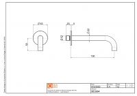 Излив встраиваемого смесителя Quadro design Complements BC004 схема 2