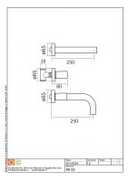 Смеситель для раковины Quadro design Ono 90 02 AS встраиваемый схема 2