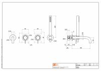 Смеситель ванны для душа Quadro design Volcano 36 69.00 AS на 2 потребителя схема 3