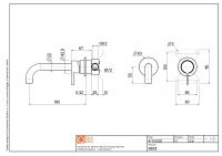 Смеситель для раковины Quadro design Volcano 36 13.00 AS встраиваемый схема 3