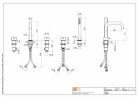 Смеситель на борт ванны Quadro design Source 12 95 с изливом схема 3