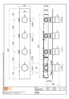 Термостатический смеситель Quadro design Source 12 90 AS на четыре отверстия схема 2
