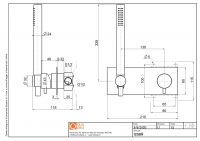Смеситель для душа Quadro design Source 12 58R.00 AS встраиваемый схема 2