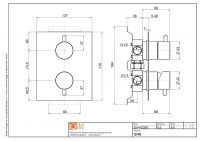 Смеситель для душа Quadro design Source 12 46 AS встраиваемых на 2 потребителя схема 2