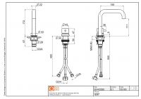 Смеситель для раковины Quadro design Source 12 07 встраиваемый схема 6