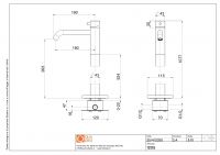 Смеситель для раковины Quadro design Source 12 05/1 напольный схема 4