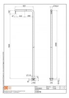 Душевая стойка Quadro design Levo CD015/1 AS напольная без смесителя схема 3