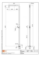 Душевая стойка Quadro design Levo CD014/1 AS напольная схема 6