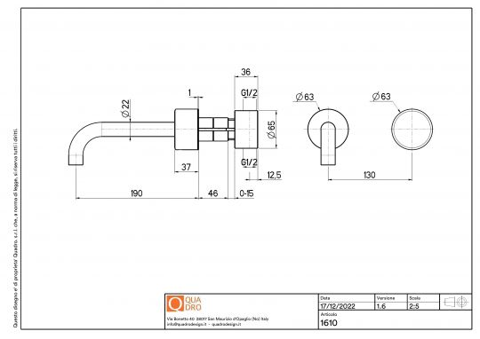 Смеситель для раковины Quadro design Stereo 16 10.00 гидропрогрессивный схема 5