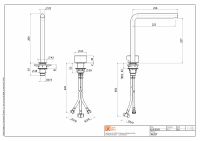Смеситель для раковины Quadro design Stereo 16 32T высокий 2 отверстия схема 5