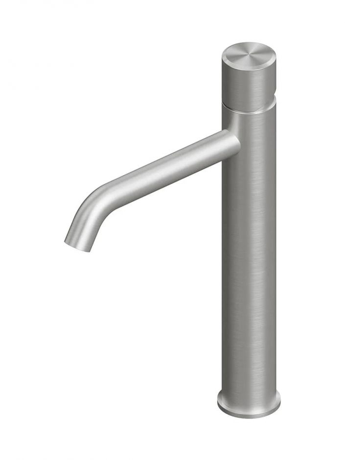 Смеситель для раковины Quadro design Stereo 16 02T высокий изогнутый излив