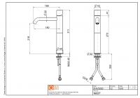 Смеситель для раковины Quadro design Stereo 16 02T высокий изогнутый излив схема 5
