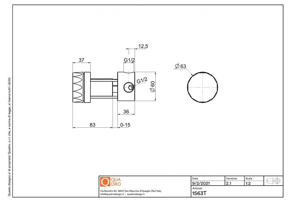 Рычаг смесителя встраиваемого в стену Quadro design HB 15 63T AS ФОТО