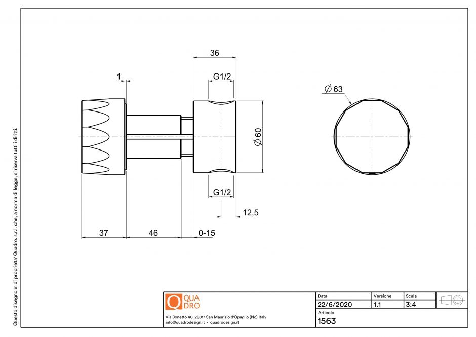 Рычаг встраиваемого смесителя Quadro design HB 15 63 AS ФОТО